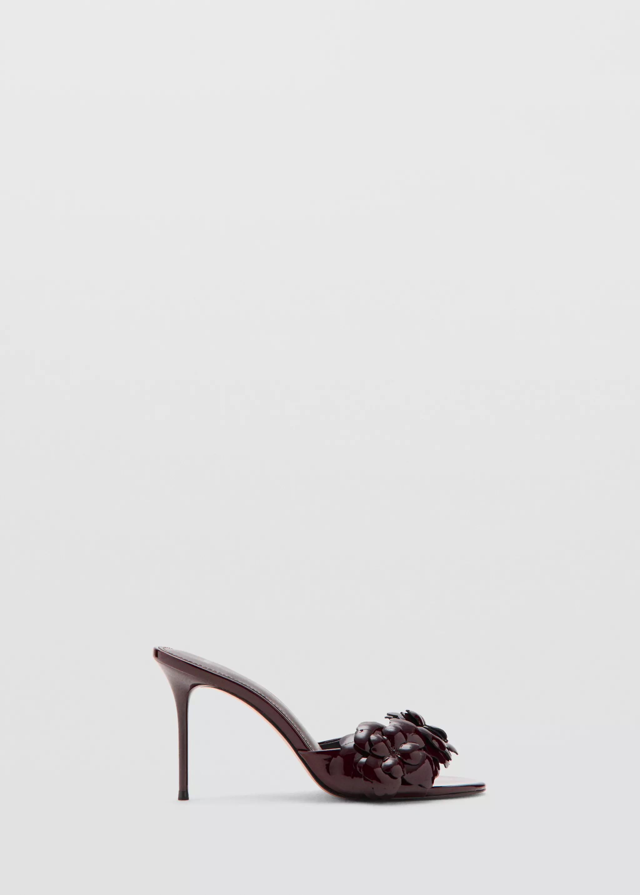 Patent Leather Floral Heeled Sandals - Women | Mango Usa