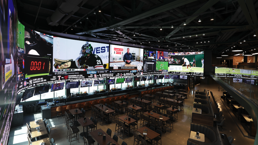 This Massive LED Display Dazzles Guests with Up to 24 Sporting Events ...