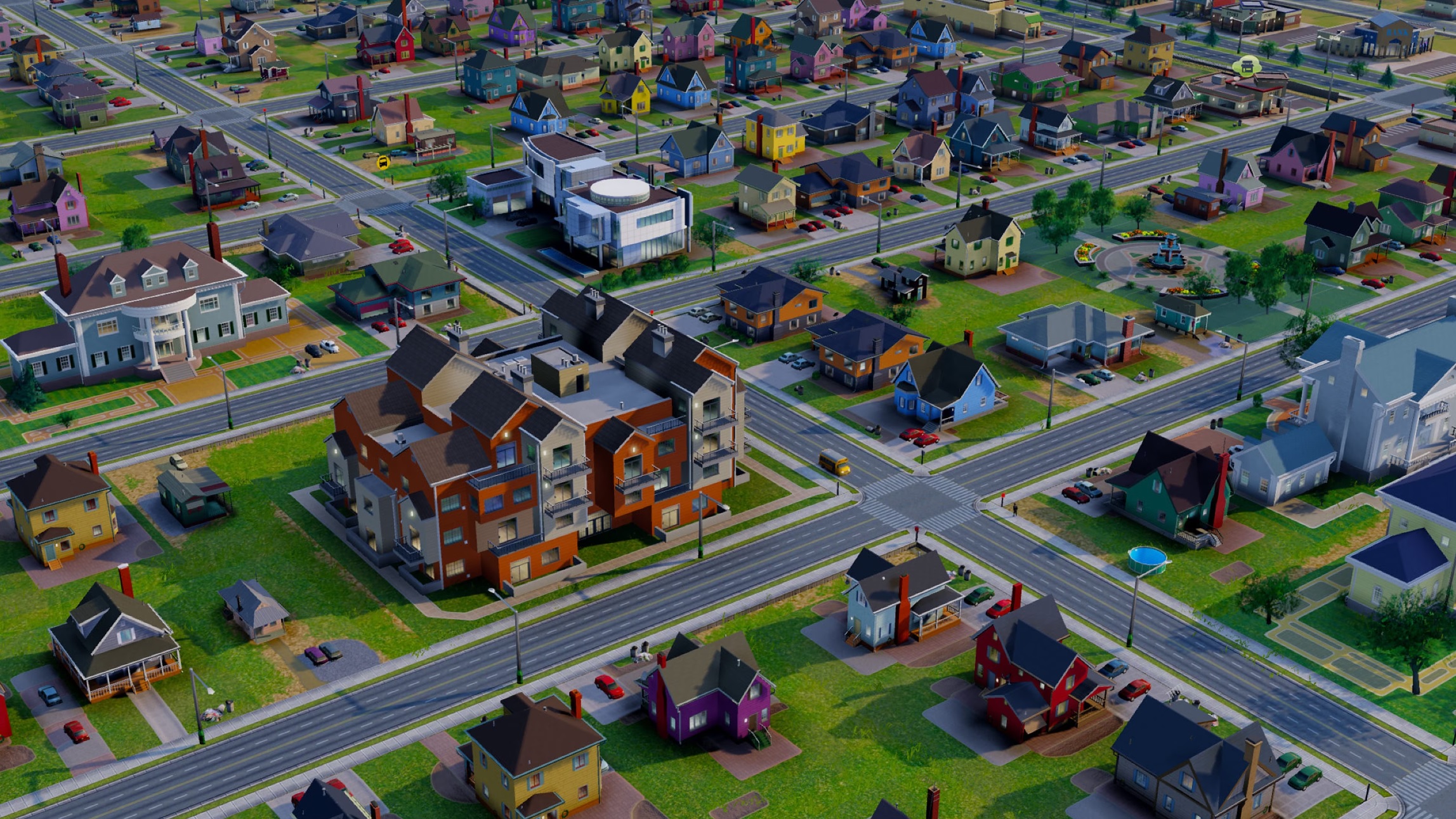 The suburbs in SimCity