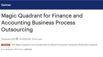 Magic Quadrant for Finance and Accounting Business Process Outsourcing