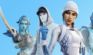 Three winter-themed Fortnite characters