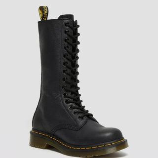 lace up black Dr Martens high boots