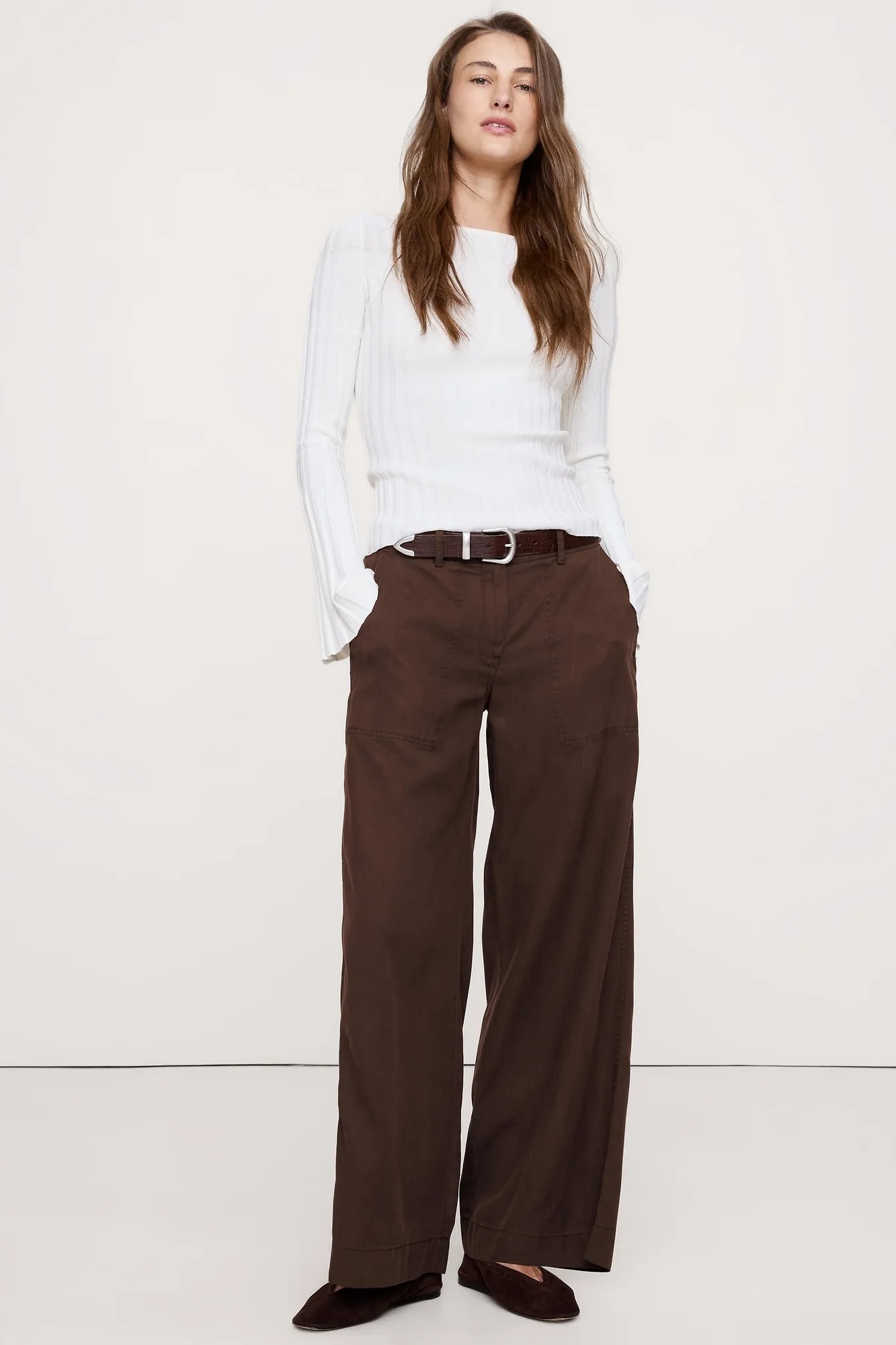 Banana Republic, Super-Soft Soma Mid-Rise Wide-Leg Pant