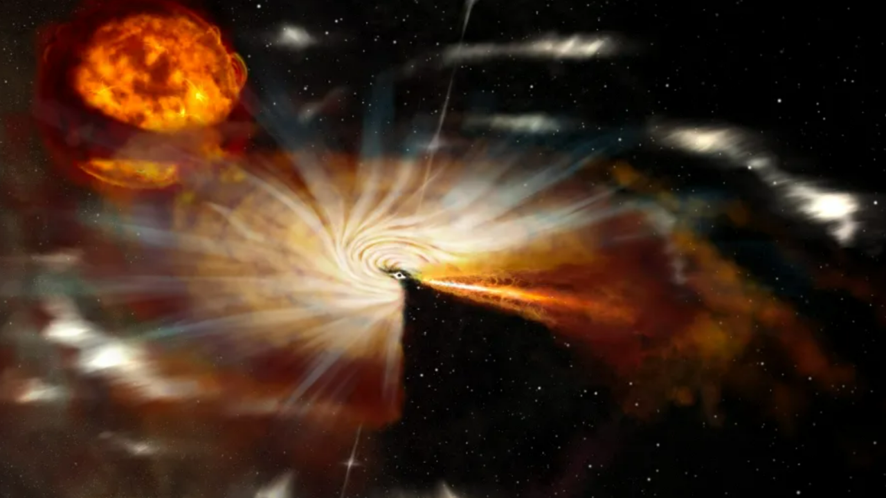 Astronomers watch a black hole's feeding frenzy end with a bad case of cosmic indigestion