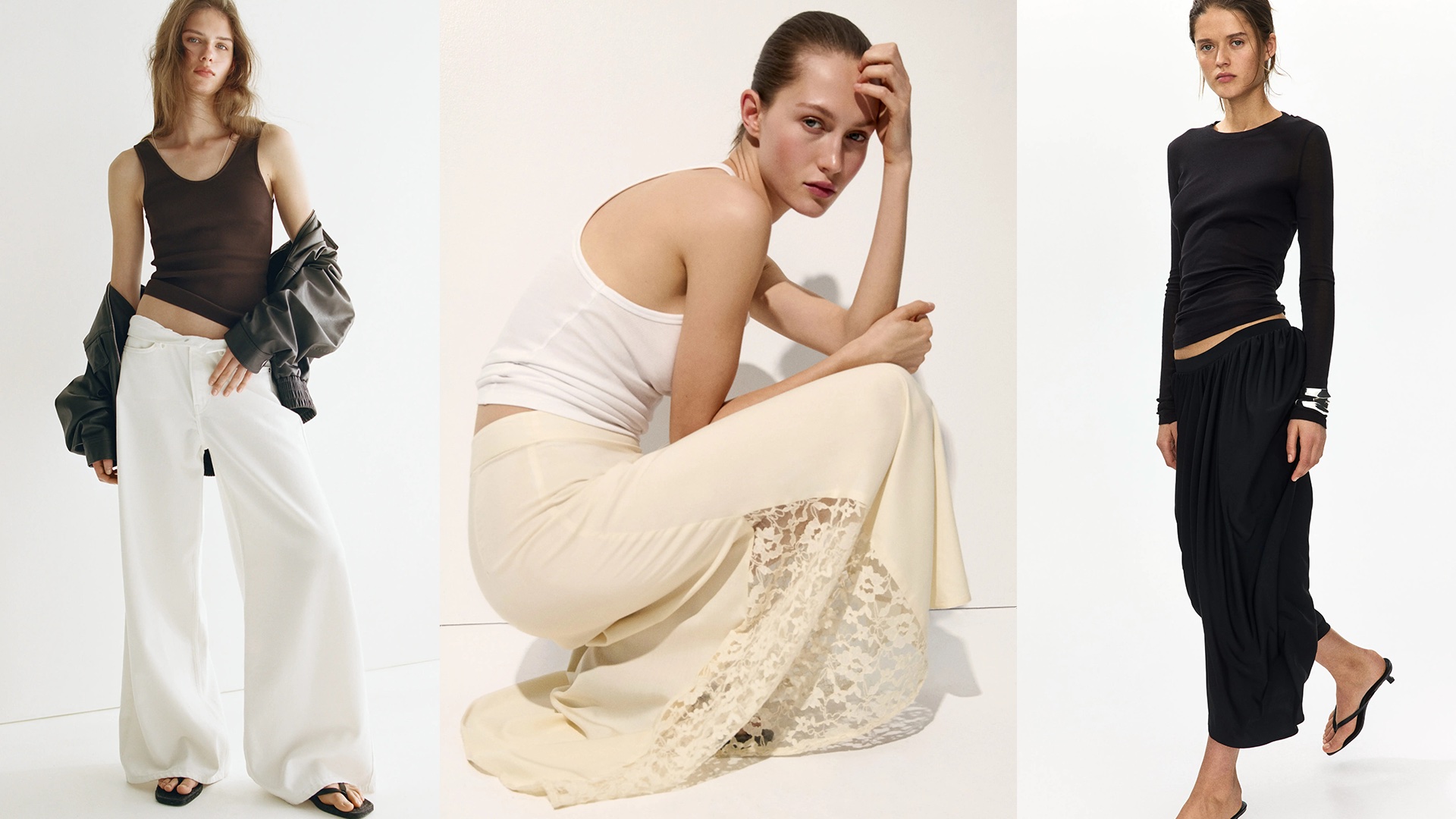 fashion collage featuring three H&amp;M spring summer 2026 looks available at Nordstrom