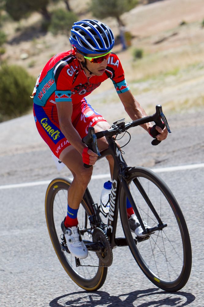 Oscar Sanchez (Canel's Specialized) in the bunch durng stage 2 at Tour of the Gila.