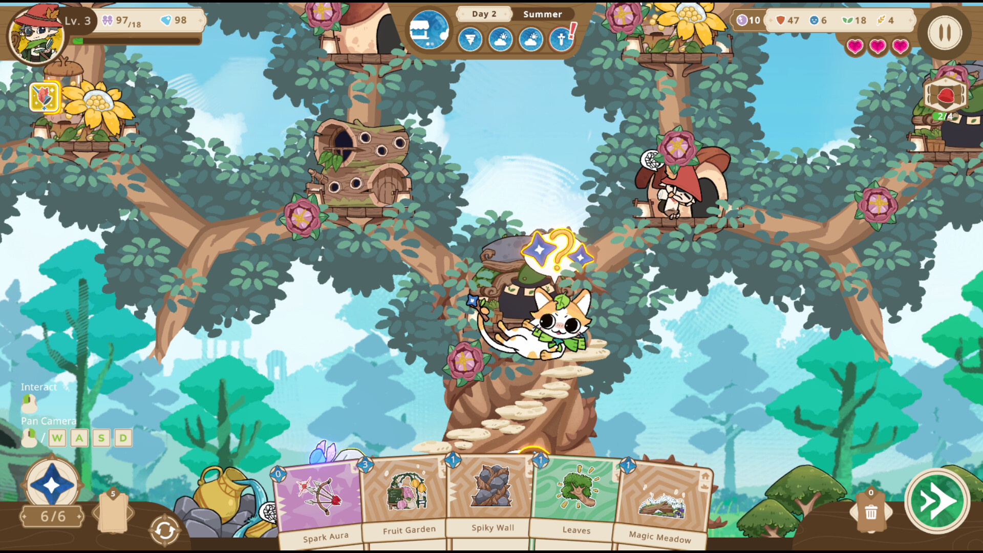 A lush tree full of gnome structures in Little Tree Kingdom.