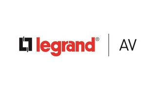Legrand|AV logo, red and black.