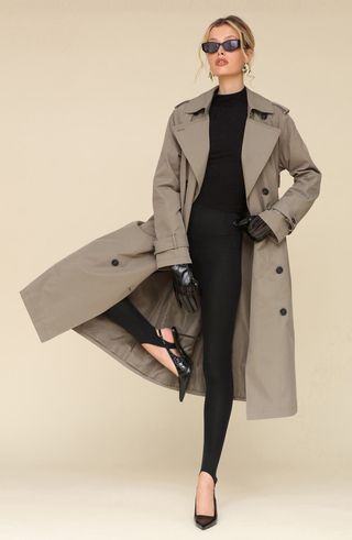 City Relaxed Water Resistant Belted Trench Coat