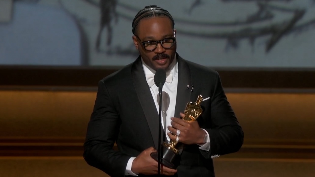 Ryan Coogler accepting Original Screenplay Oscar