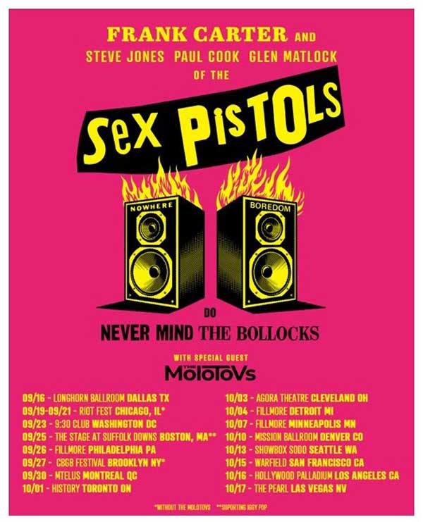 Sex Pistols tour poster