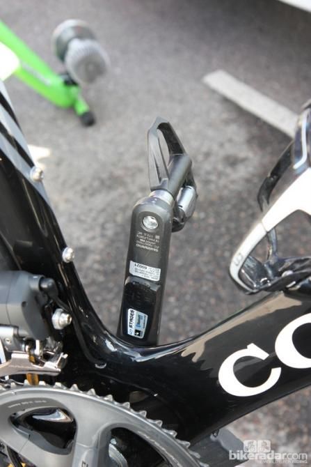Team Novo Nordisk is the one team at USA Pro Challenge using Stages power meters, which mount on the left crank