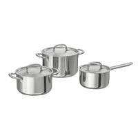 IKEA Cookware, set of 6, stainless steel IKEA Cookware, set of 6, stainless steel