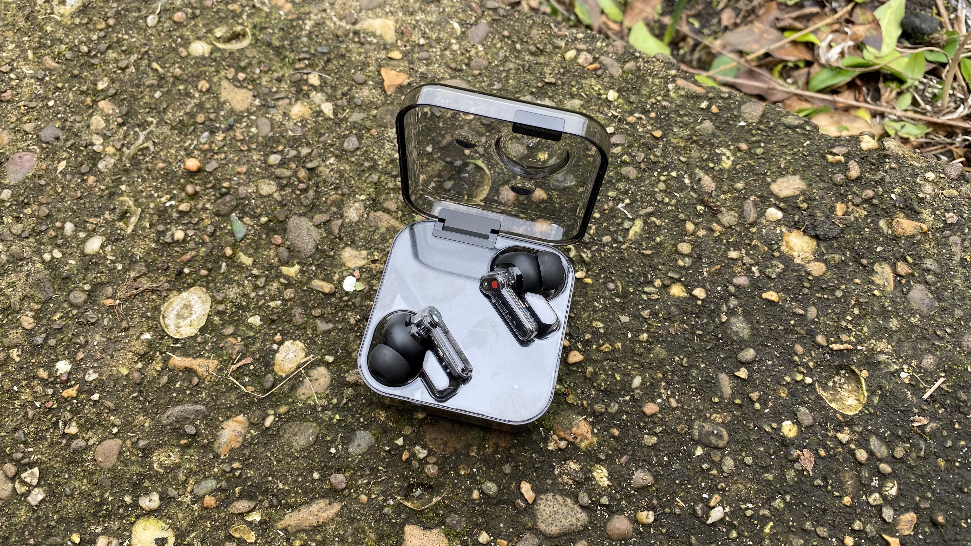 the nothing ear 1 wireless earbuds in their charging case