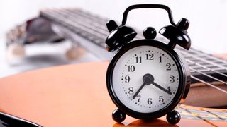Guitar and clock