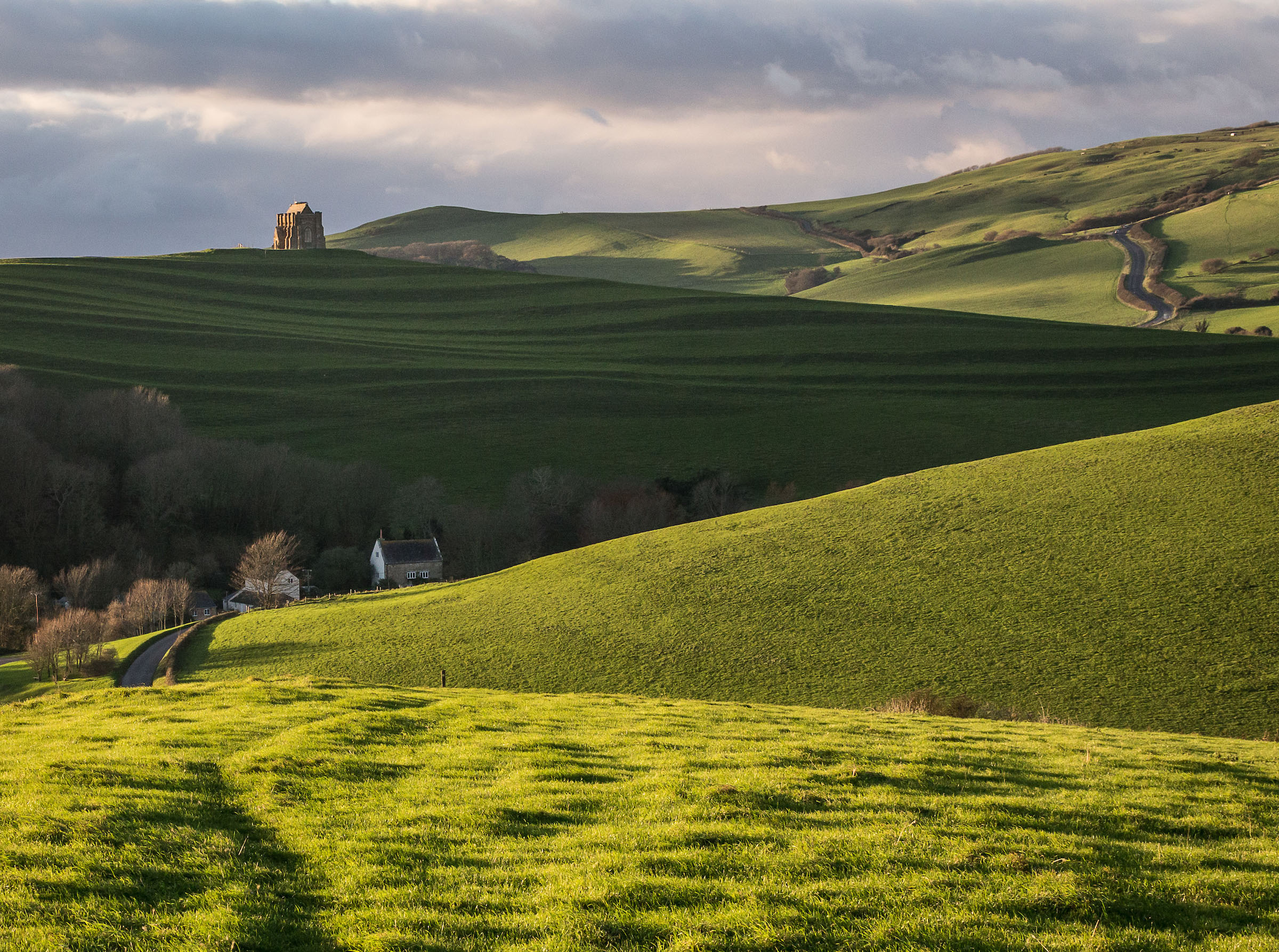 St Catherine’s Chapel from Linton Hill, Abbotsbury, Dorset.