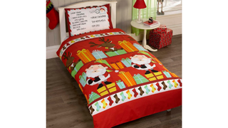 Letter to Father Christmas Single Duvet Cover and Pillowcase Set