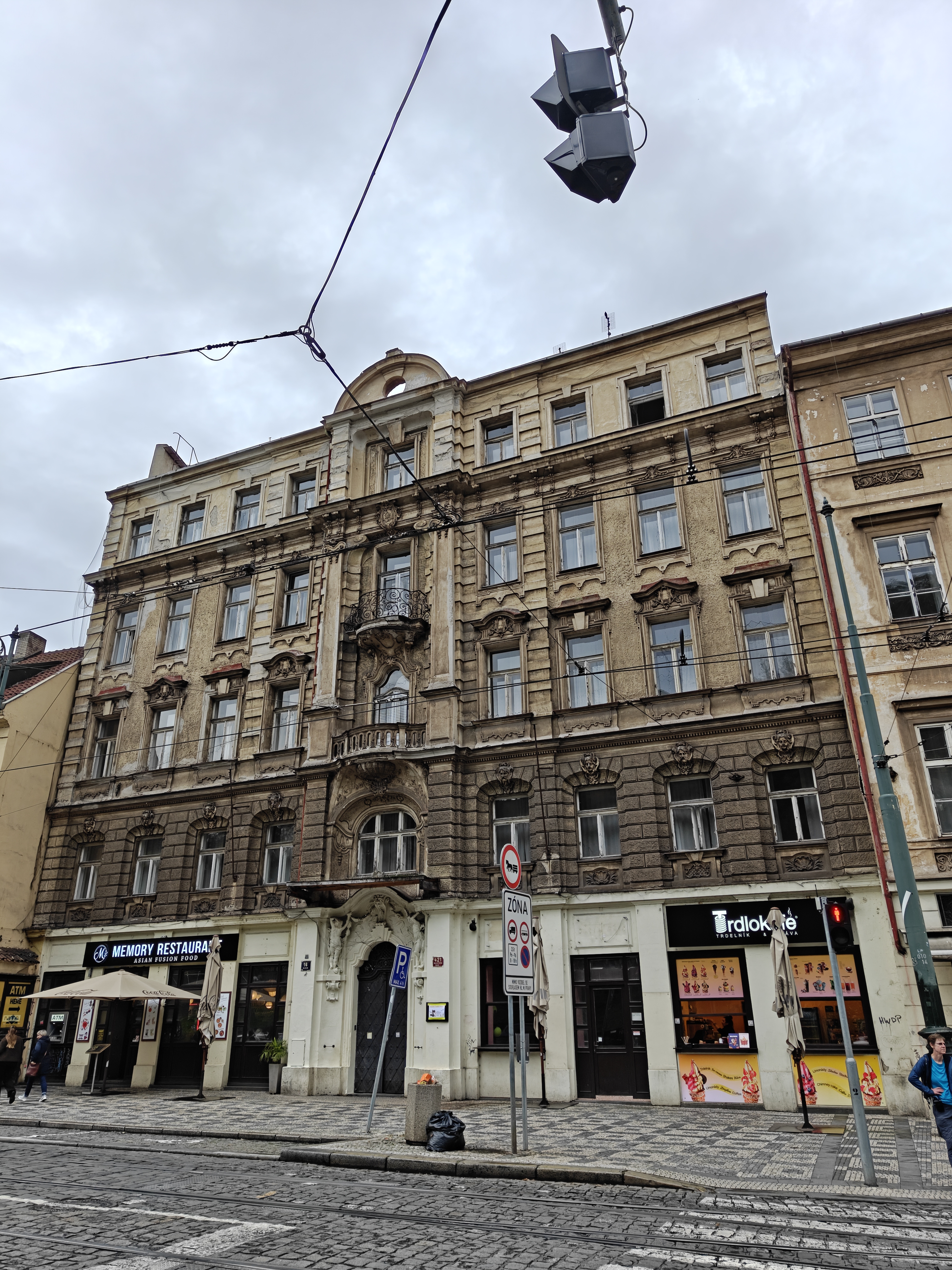 A building facade in Prague's Old Town