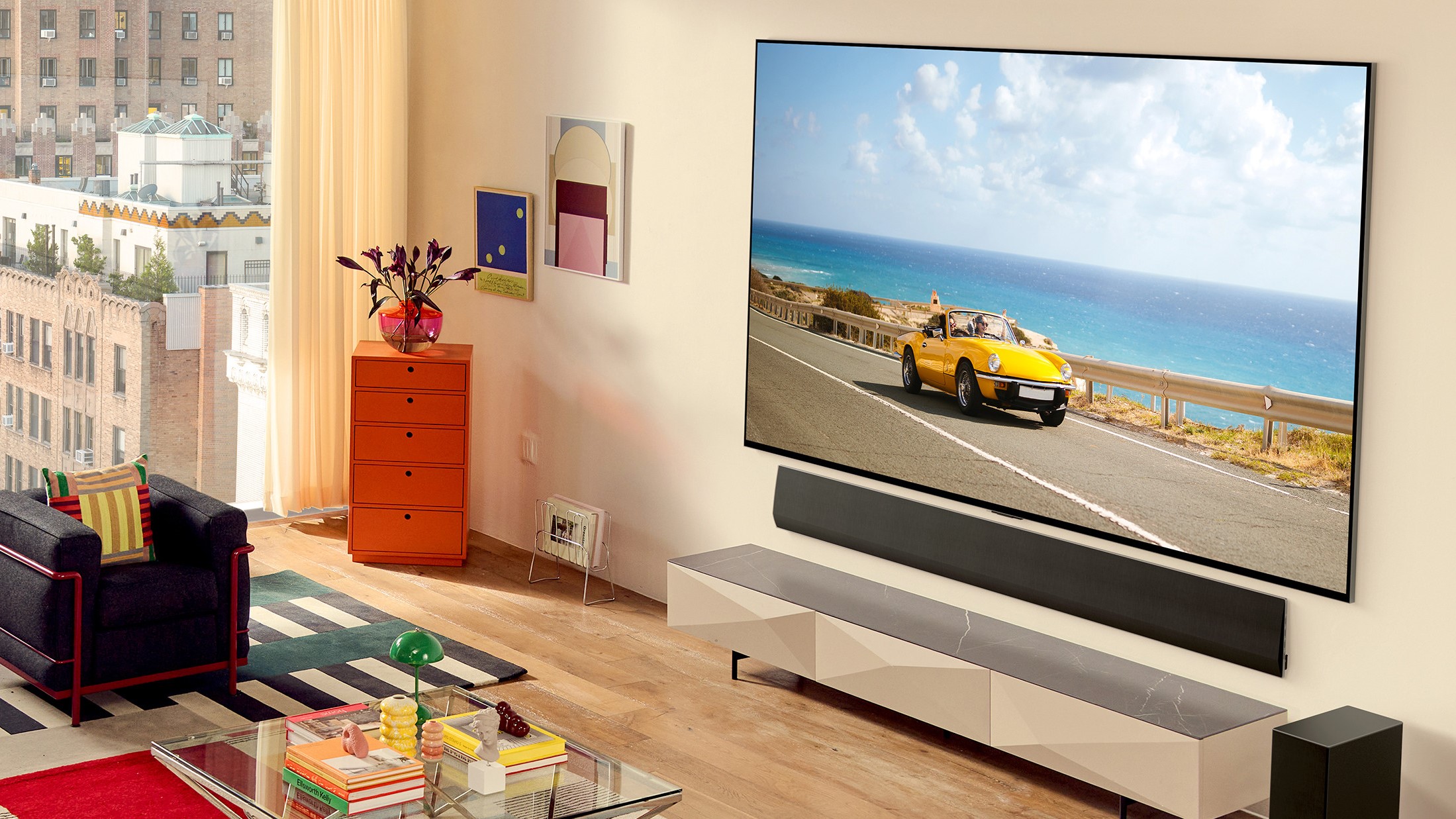 El LG G3 OLED en una sala de estar