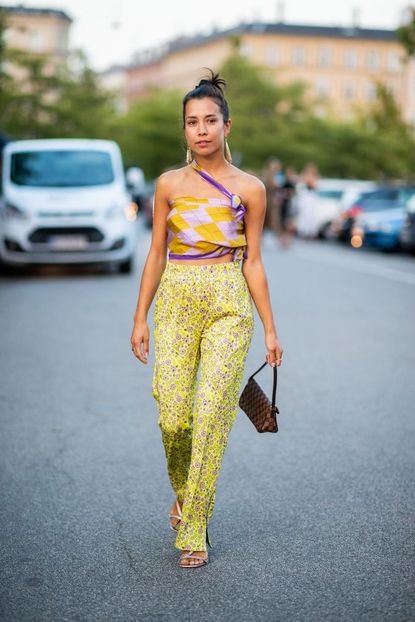 A Classic Wrap Front Crop Top Outfit Idea You Can Wear Year after Year
