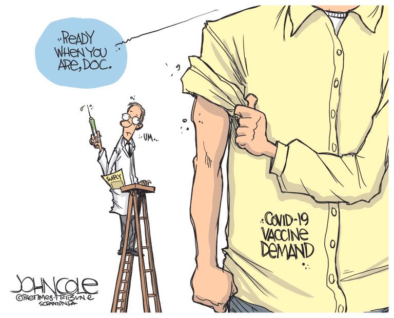 Editorial Cartoon U.S. vaccine demand COVID