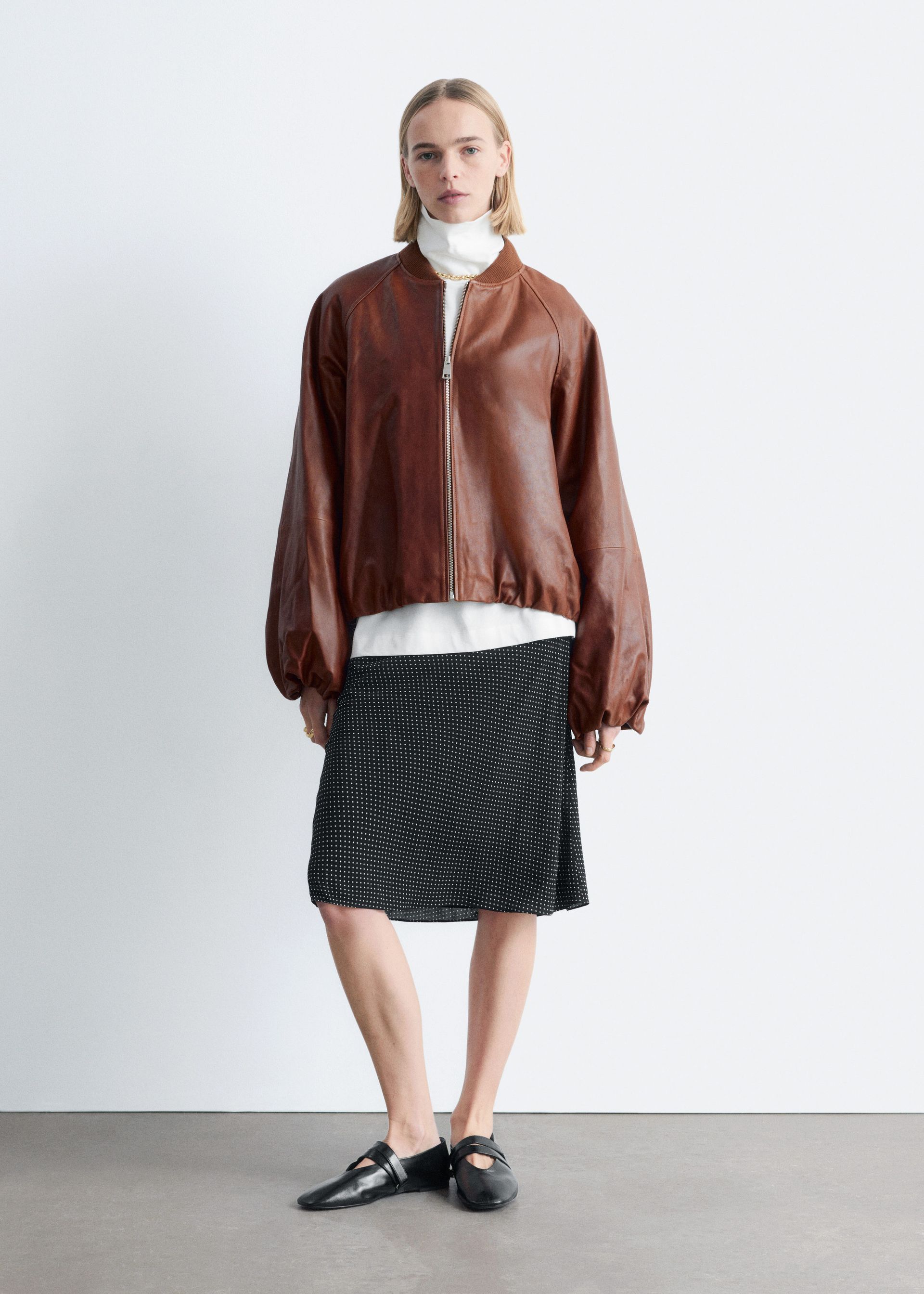 Leather Bomber Jacket