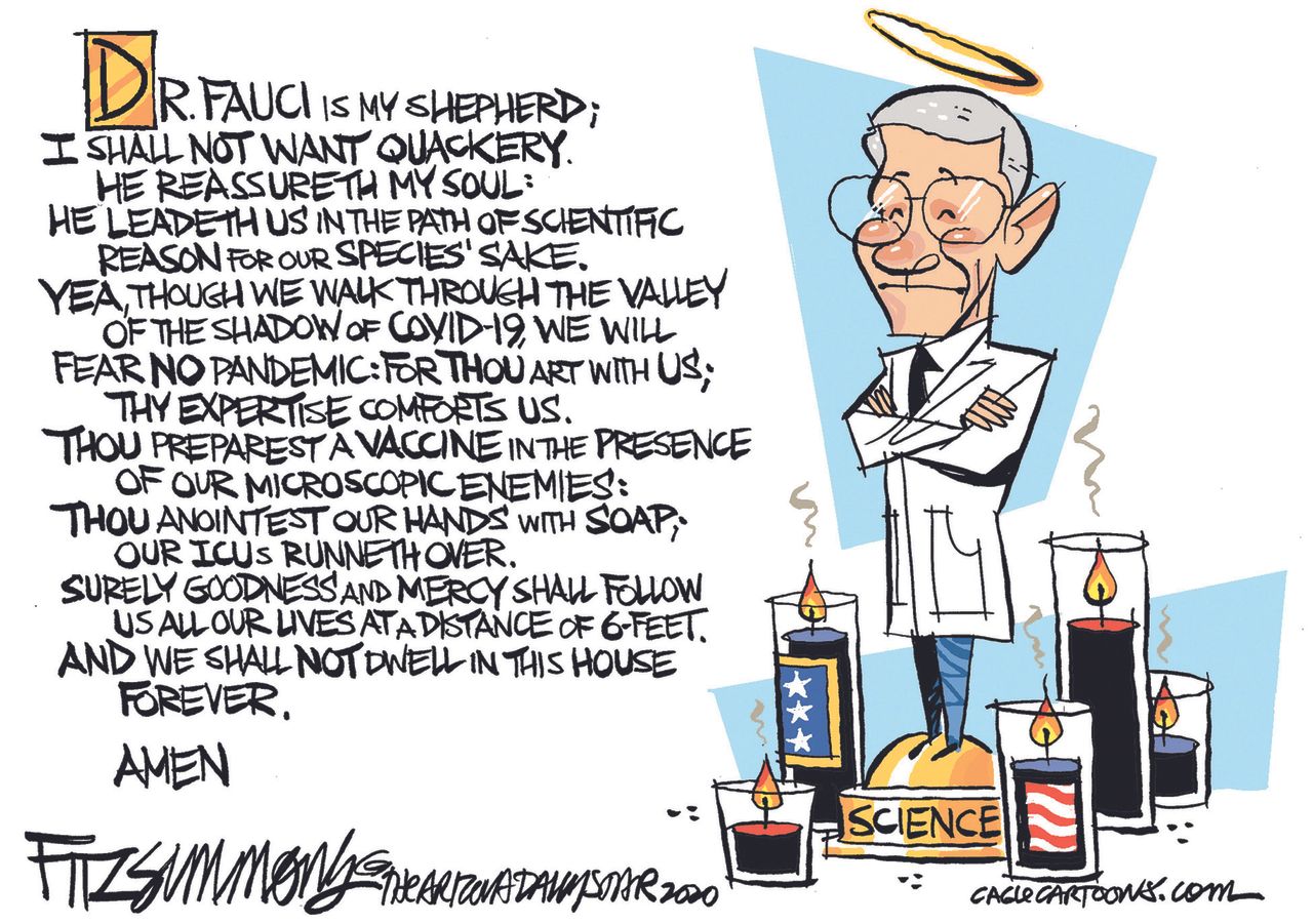 Editorial Cartoon U.S. Fauci Trump coronavirus