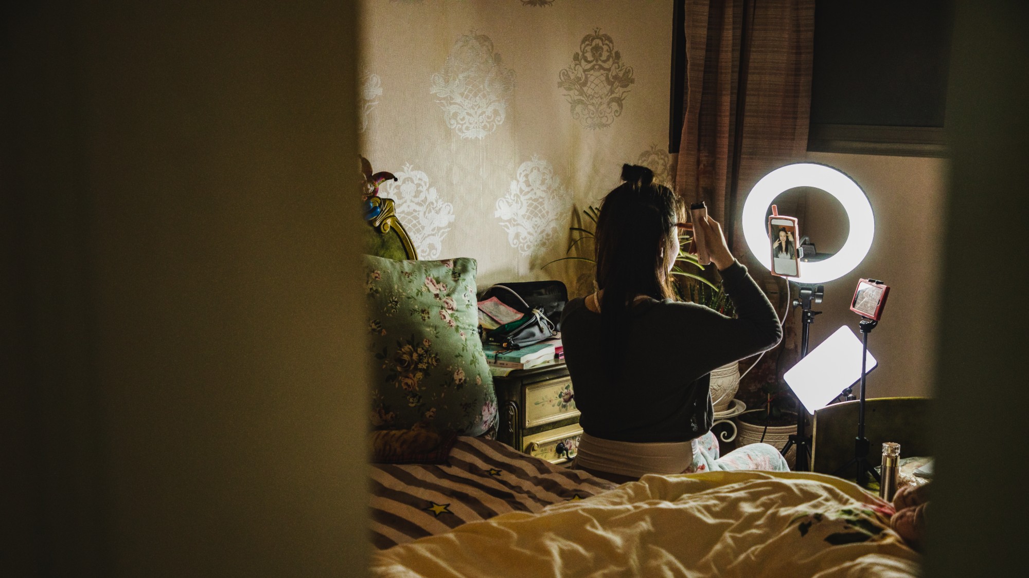 A stock photo of a social media influencer.