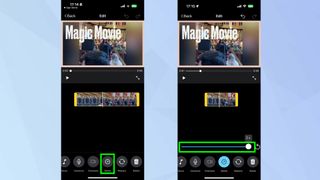 Speeding up iPhone videos in iMovie