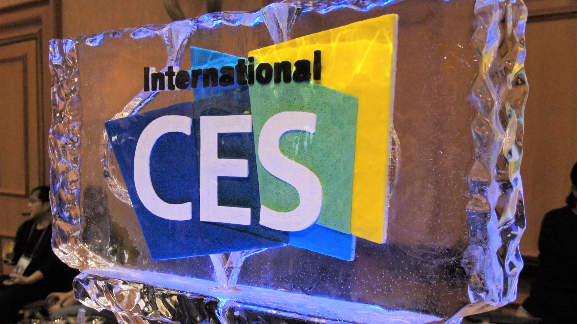 CES Logo in block of ice