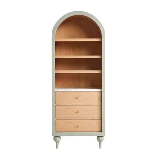 anthropologie sage and oak arched bookcase