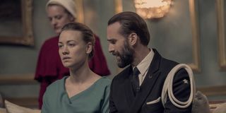 Elisabeth Moss, Yvonne Strahovski, and Joseph Fiennes on The Handmaid's Tale