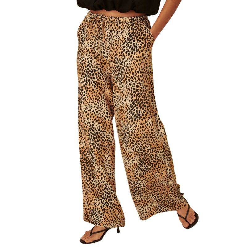 Nobody's Child leopard print trousers on model 