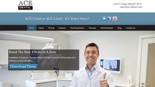 Website screenshot for ACE Dental