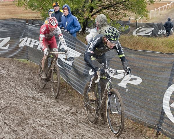 Jamey Driscoll leads Troy Wells.