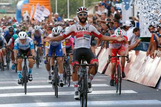 Fernando Gaviria (UAE Team Emirates) takes his third stage victory at the 2020 Vuelta a San Juan