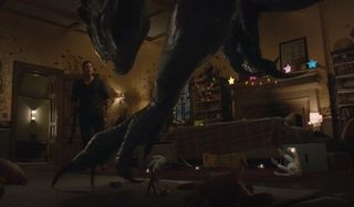 Jurassic World: Fallen Kingdom Chris Pratt Owen stares down a recovering Indoraptor