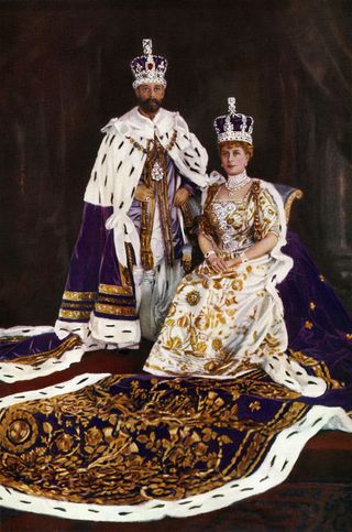 King George V and Queen Mary in their Coronation robes, 1910