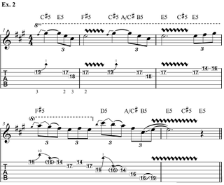 A music example for Guitar Player's Steve Lukather lesson