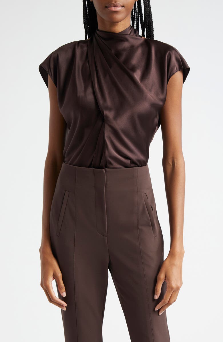 Leilany Tie Neck Silk Top
