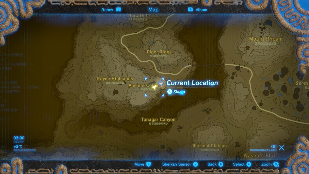 The map location of the Breath of the Wild - Captured Memories of the Ancient Pillars collection has been increased.