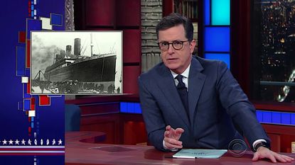 Stephen Colbert tackles the mystery of the Titanic, with a cartoon