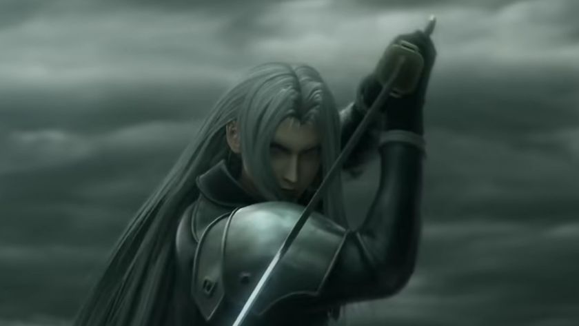 Sephiroth wielding his blade in Final Fantasy VII: Advent Children