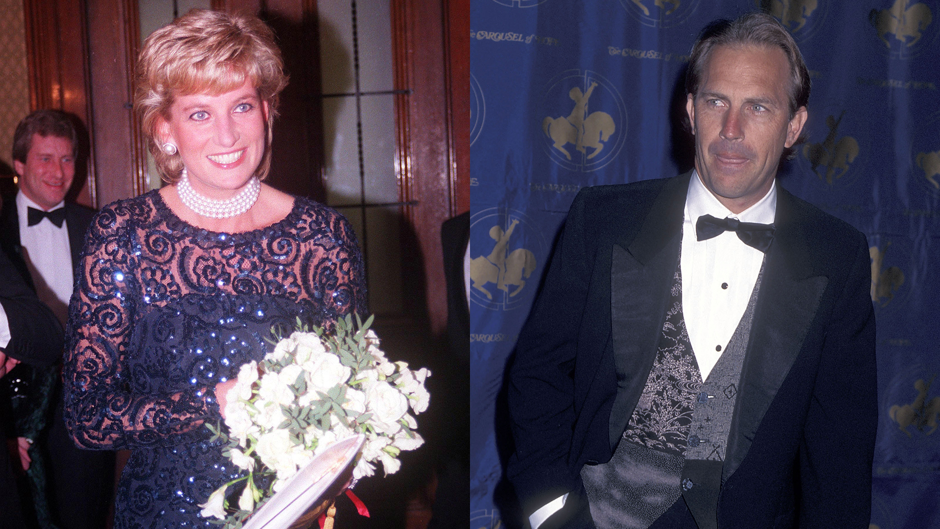 Princess Diana and Kevin Costner in 1996