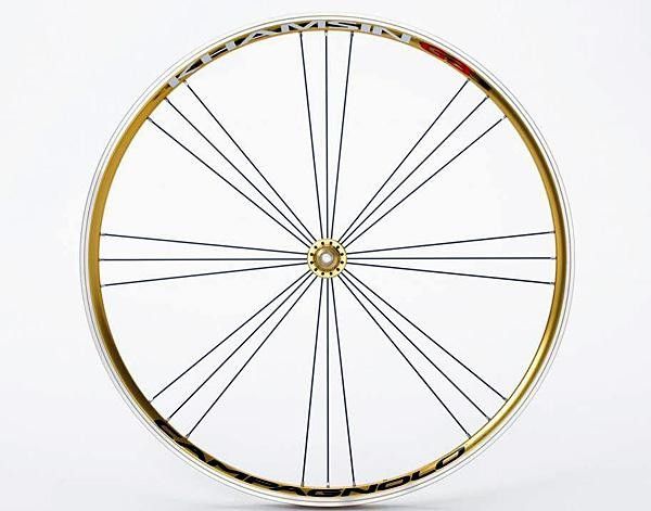 Khamsin front wheel with gold finish.