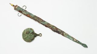 A sword and mirror from the Iron Age.