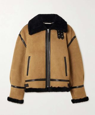 Portia Leather-Trimmed Shearling Jacket