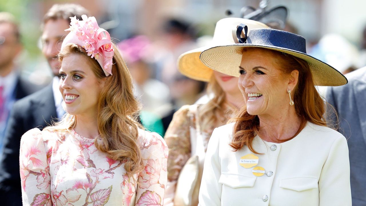 Princess Beatrice and Sarah, Duchess of York attend Ascot