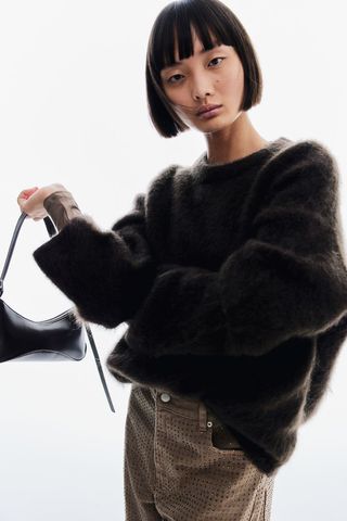 Oversized Mohair-Blend Jumper