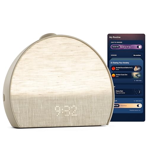 Hatch Restore 3 Sunrise Alarm Clock, Sound Machine, Smart Light (greige) - White Noise, Screen-Free Sleep Routine